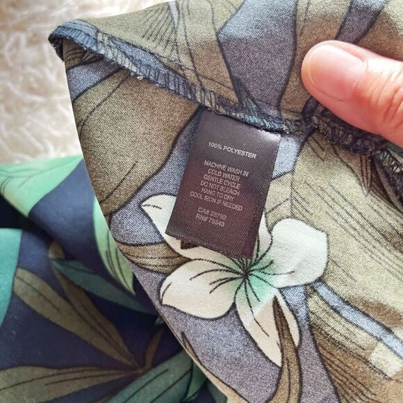 Cynthia Rowley Resort Tropical Floral Lightweight High Waisted Pull On Pants - Picture 11 of 11